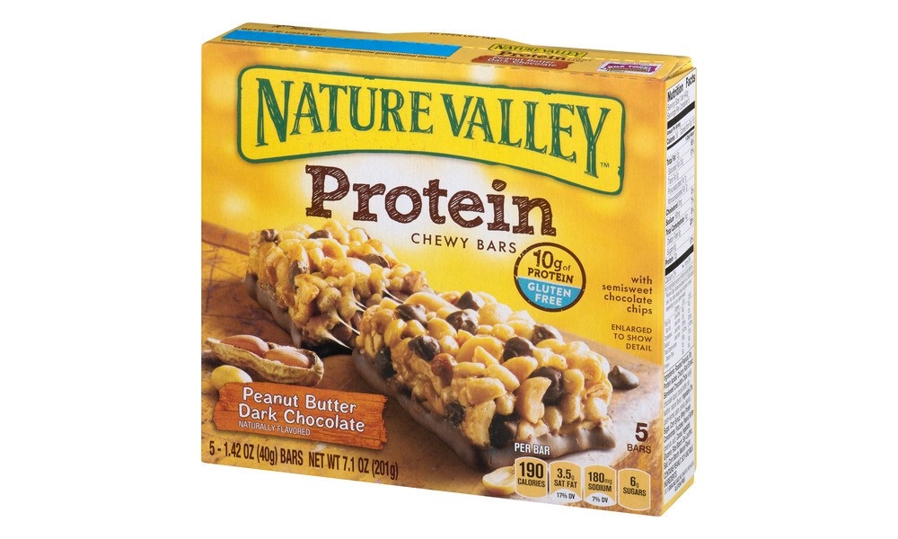 slide 4 of 8, Nature Valley Chewy Granola Bar, Protein, Peanut Butter Dark Chocolate, 5 Bars, 5 ct; 1.42 oz