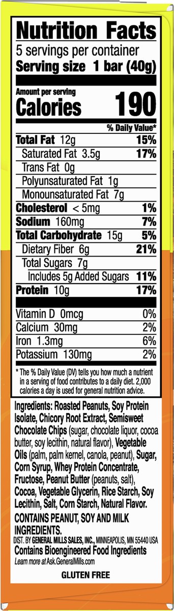 slide 4 of 9, Nature Valley Chewy Granola Bars, Protein, Peanut Butter Dark Chocolate, 5 Bars, 7.1 OZ, 5 ct