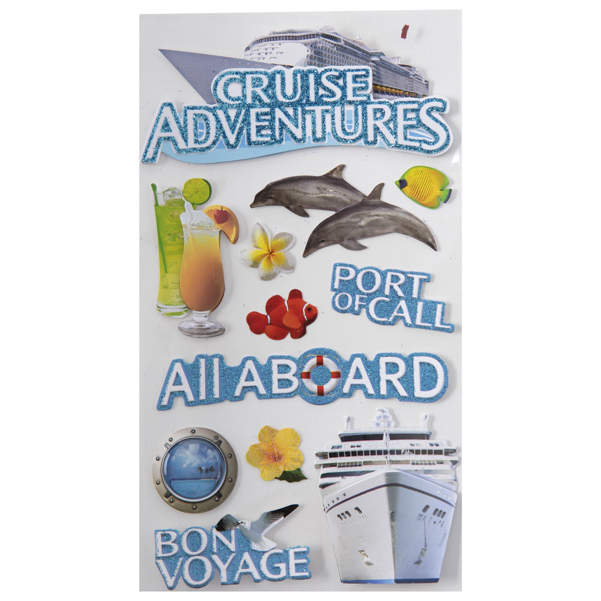 slide 2 of 5, Cruise Adventures Stickers By Recollections, 4 in x 8.5 in