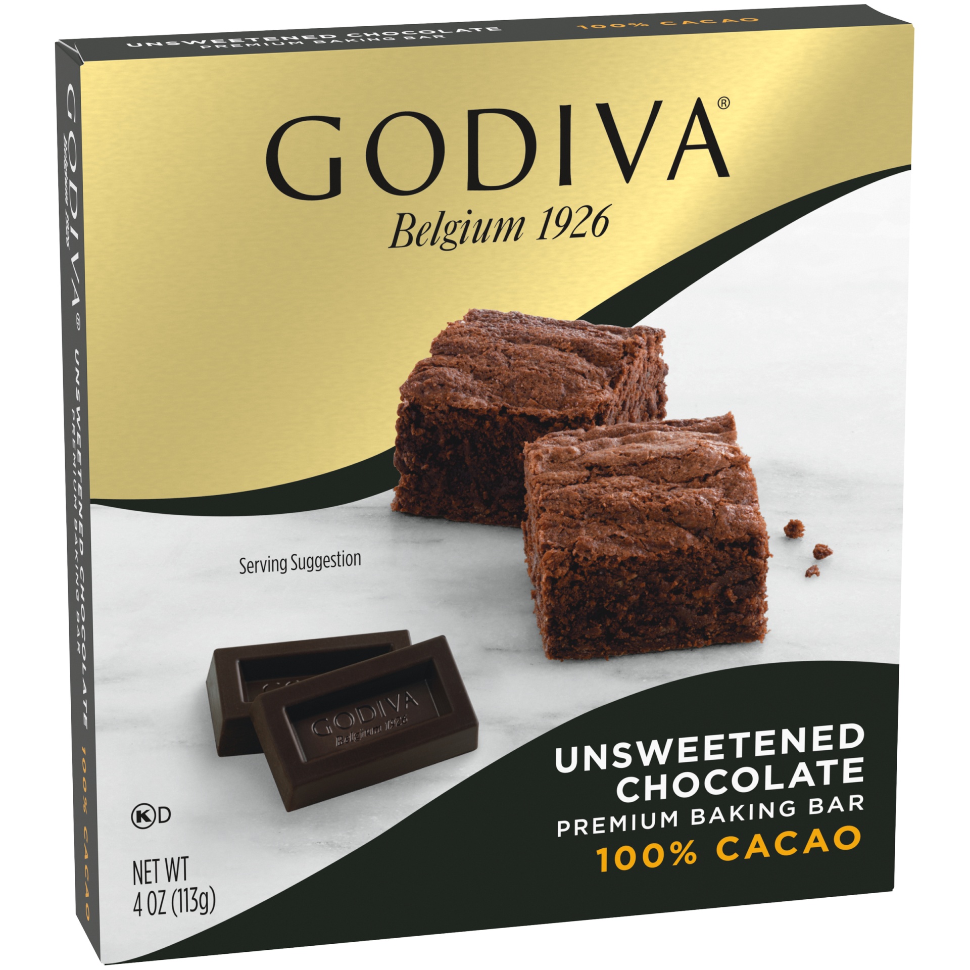 slide 2 of 6, Godiva Unsweetened Chocolate Premium Baking Bar with 100% Cacao, 4 oz