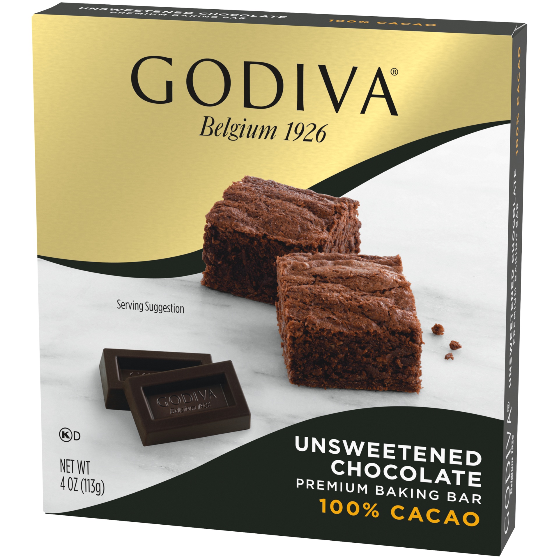 slide 3 of 6, Godiva Unsweetened Chocolate Premium Baking Bar with 100% Cacao, 4 oz