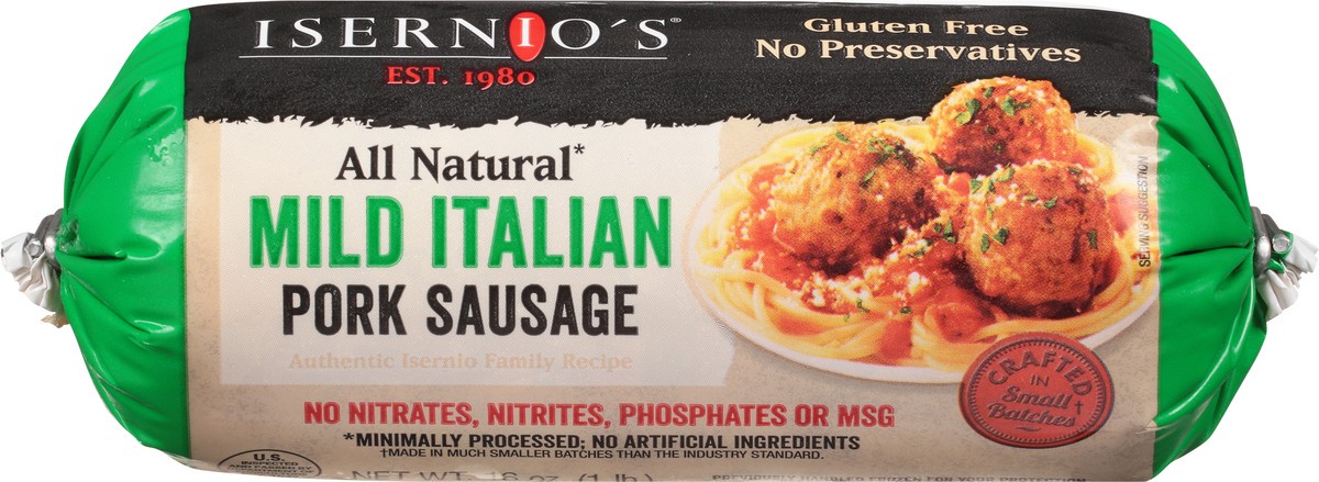 slide 13 of 14, Isernio's Mild Italian Pork Sausage 16 oz, 16 oz