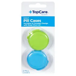 TopCare Health Portable & Secure Pill Containers, 2 count