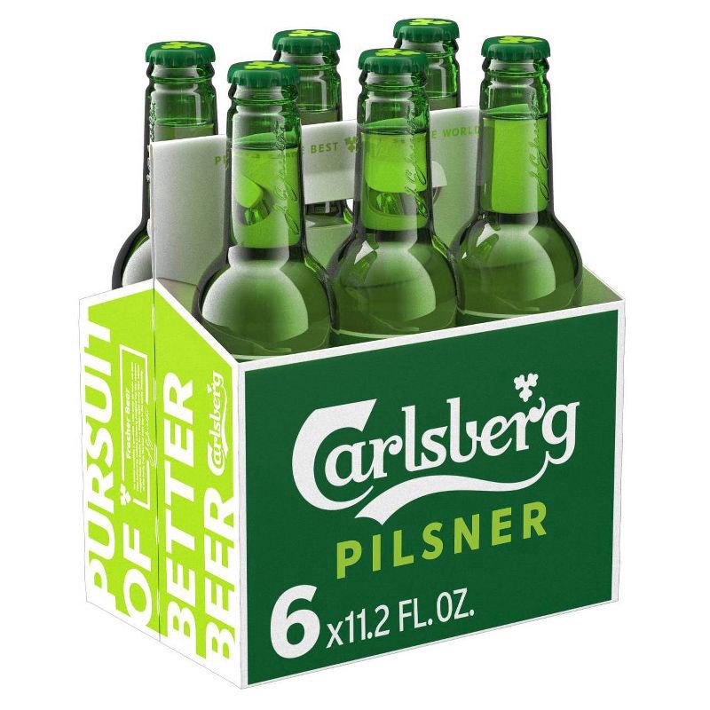 slide 1 of 1, Carlsberg Danish Pilsner Beer - 6pk/11.2 fl oz Bottles, 6 ct; 11.2 fl oz