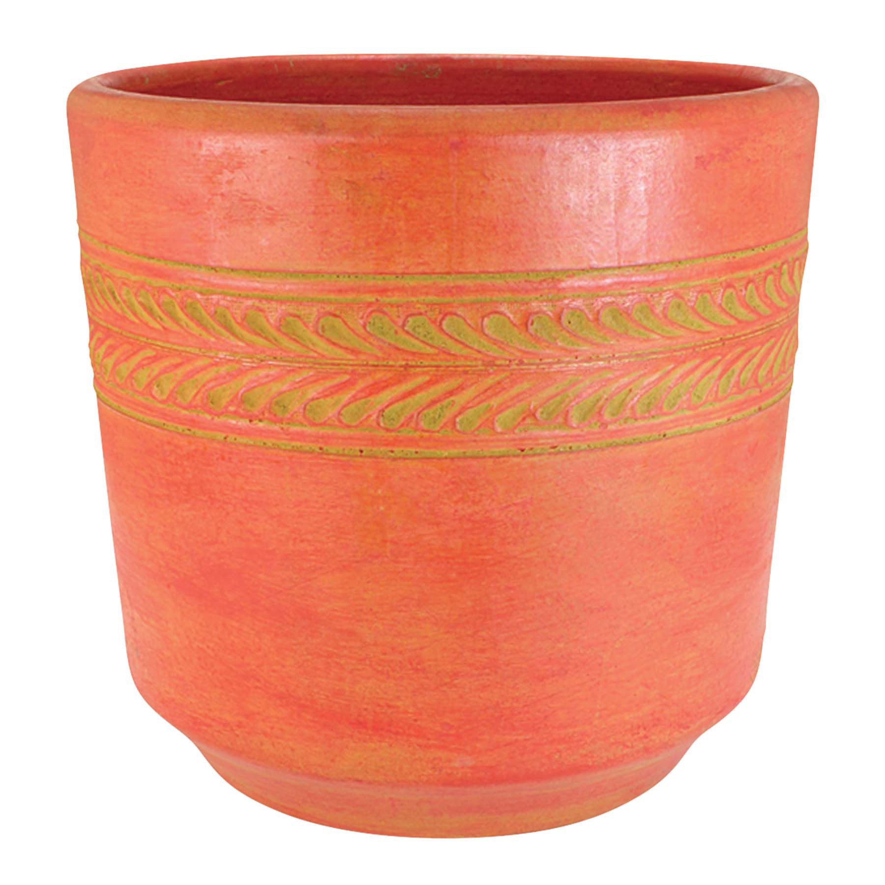 slide 1 of 1, PR Imports Tall Orange Cylinder Planter, 20 in