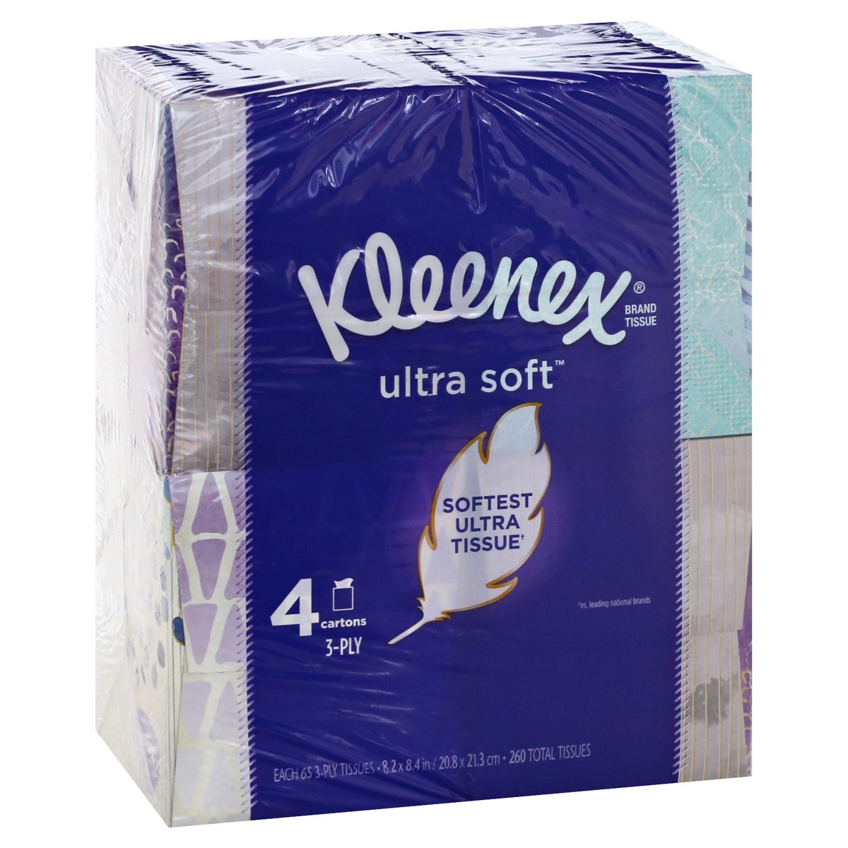 slide 2 of 10, Kleenex Ultra Soft Facial Tissues, 4 Cube Boxes, 65 Tissues per Box (260 Total Tissues), 4 ct