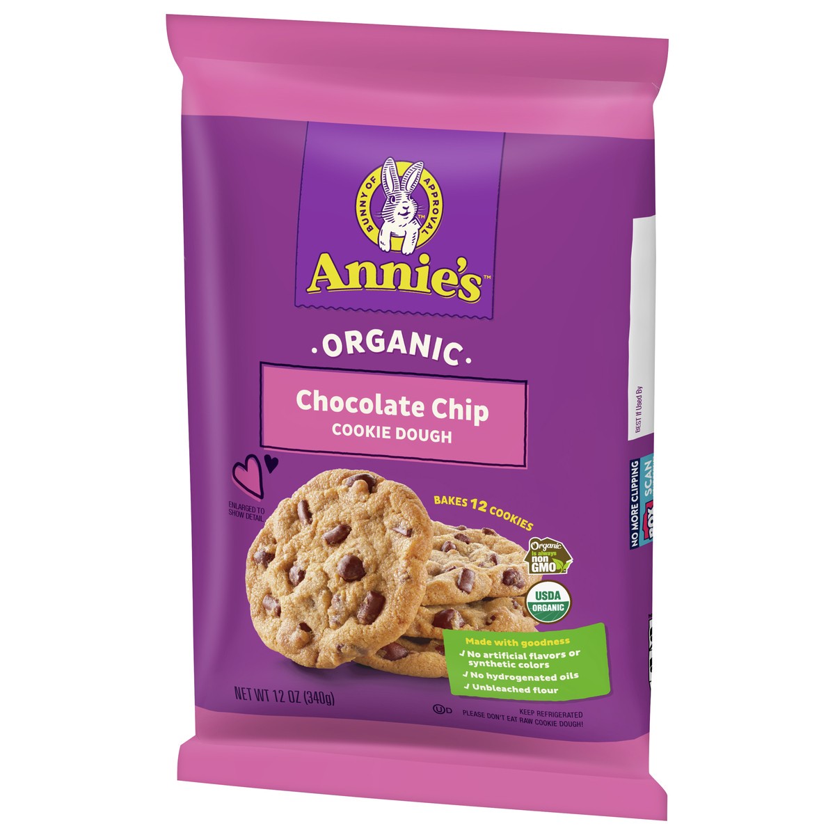slide 4 of 14, Annie's Organic Chocolate Chip Cookie Dough, 12 Cookies, 12 oz., 12 oz