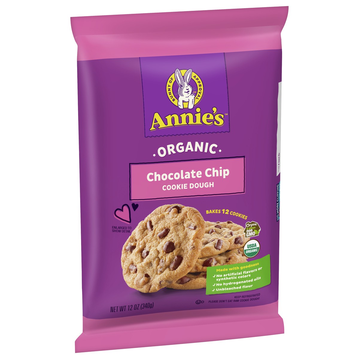 slide 6 of 14, Annie's Organic Chocolate Chip Cookie Dough, 12 Cookies, 12 oz., 12 oz