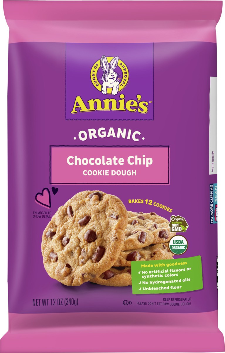slide 8 of 14, Annie's Organic Chocolate Chip Cookie Dough, 12 Cookies, 12 oz., 12 oz