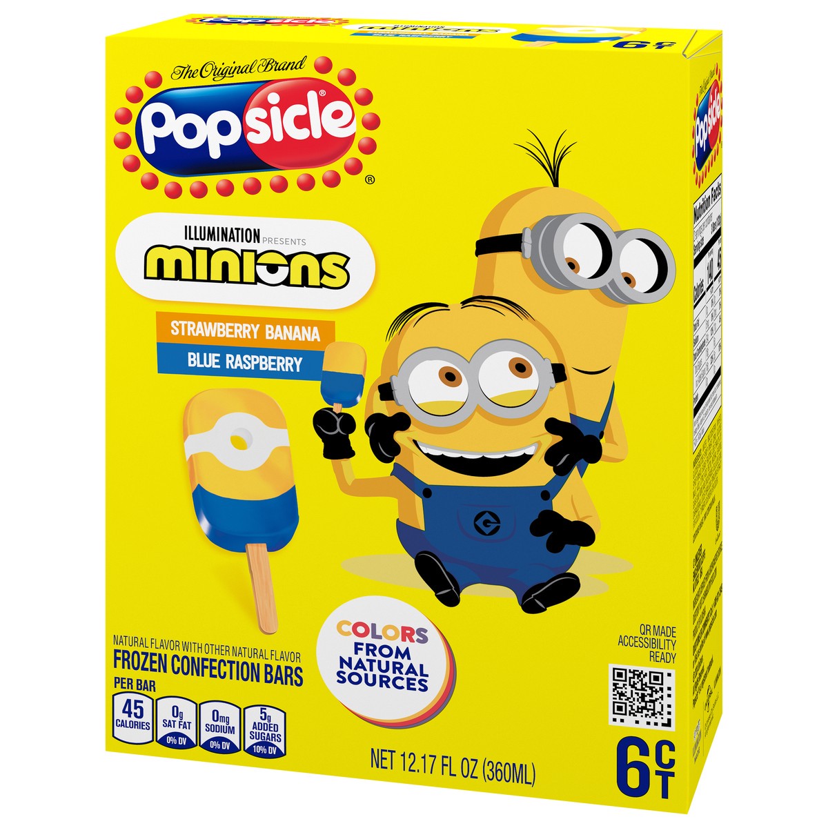 slide 9 of 13, Popsicle Frozen Confection Bars Minions 6 Pc, 6 ct