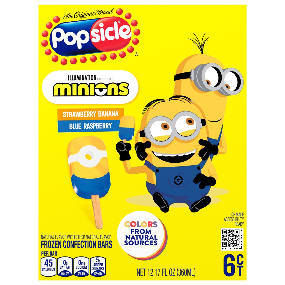 slide 3 of 13, Popsicle Frozen Confection Bars Minions 6 Pc, 6 ct