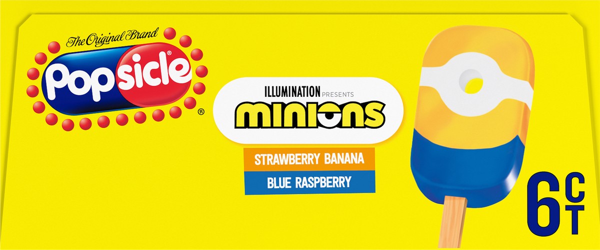 slide 2 of 13, Popsicle Frozen Confection Bars Minions 6 Pc, 6 ct