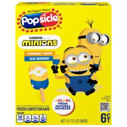 Popsicle Frozen Confection Bars Minions 6 Pc