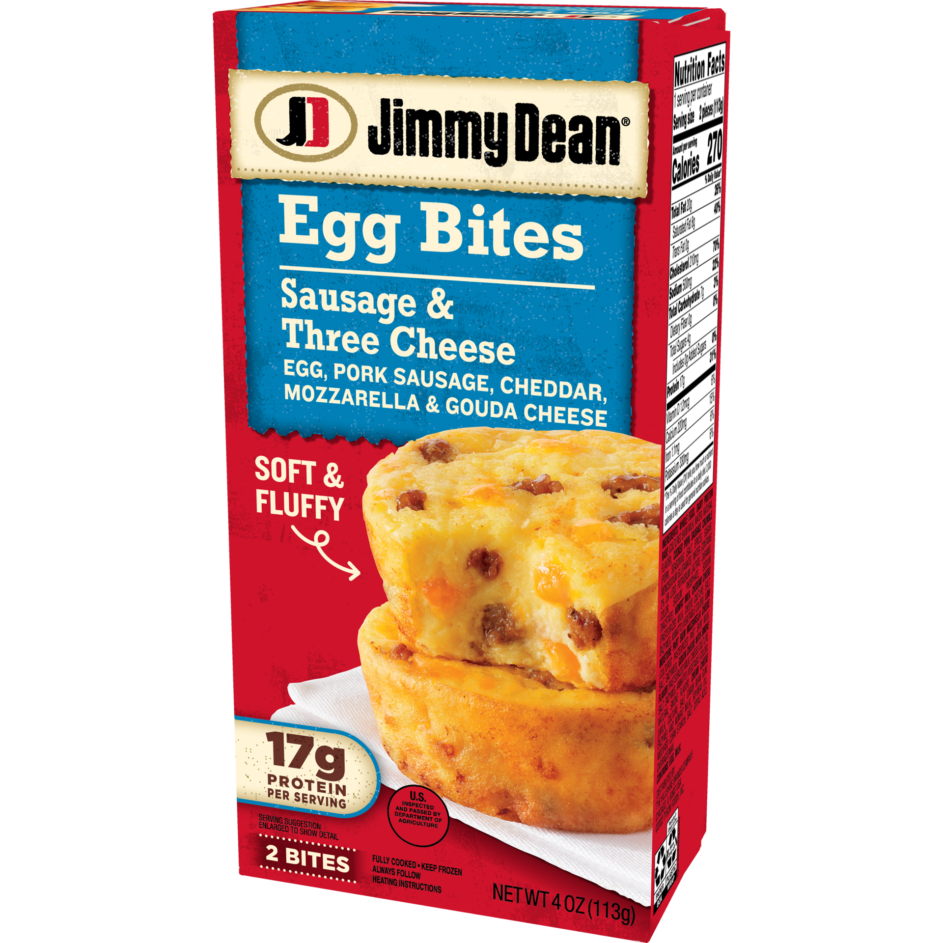 slide 4 of 10, Jimmy Dean Egg Bites, Sausage, Frozen Breakfast, 4 oz, 113.40 g