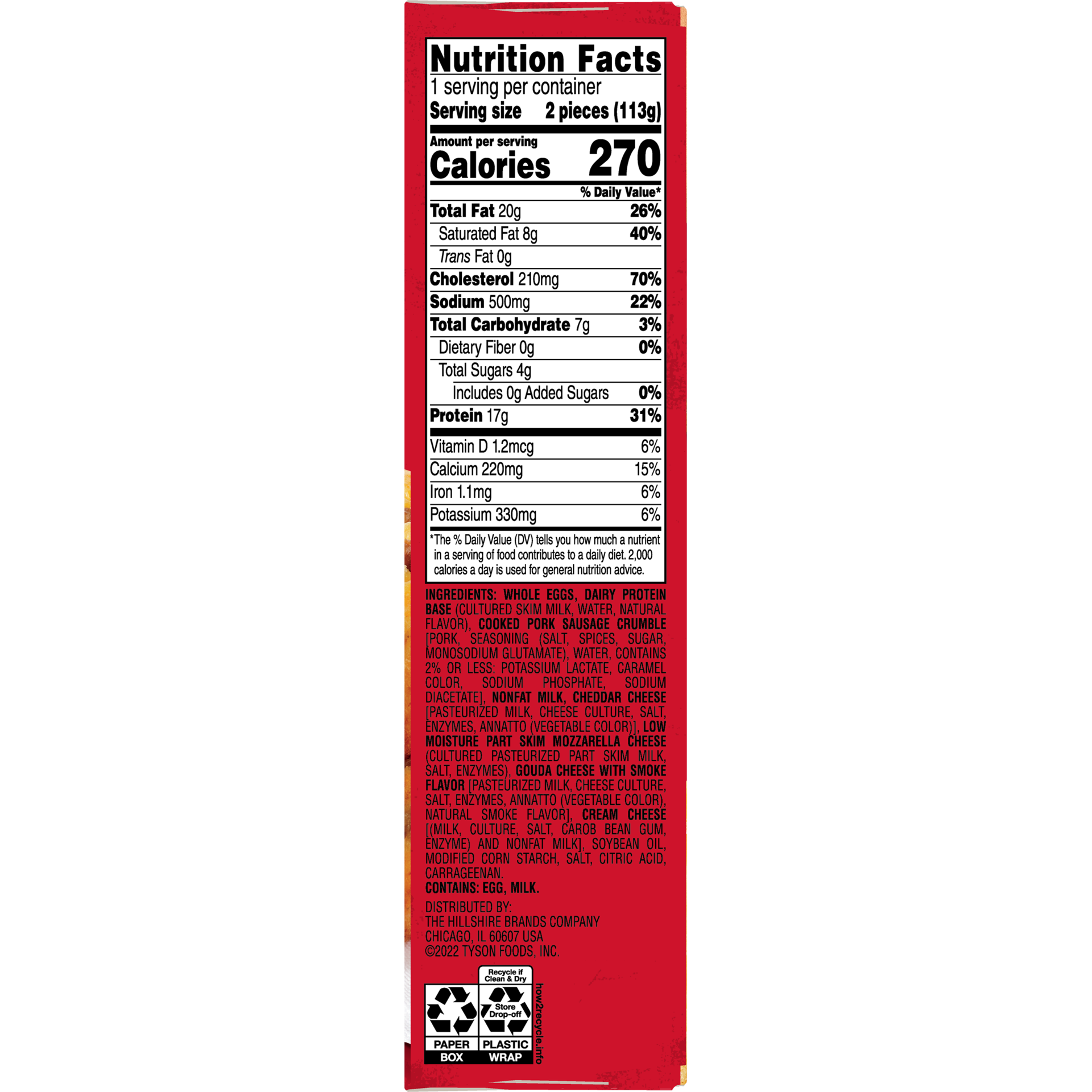 slide 5 of 10, Jimmy Dean Egg Bites, Sausage, Frozen Breakfast, 4 oz, 113.40 g