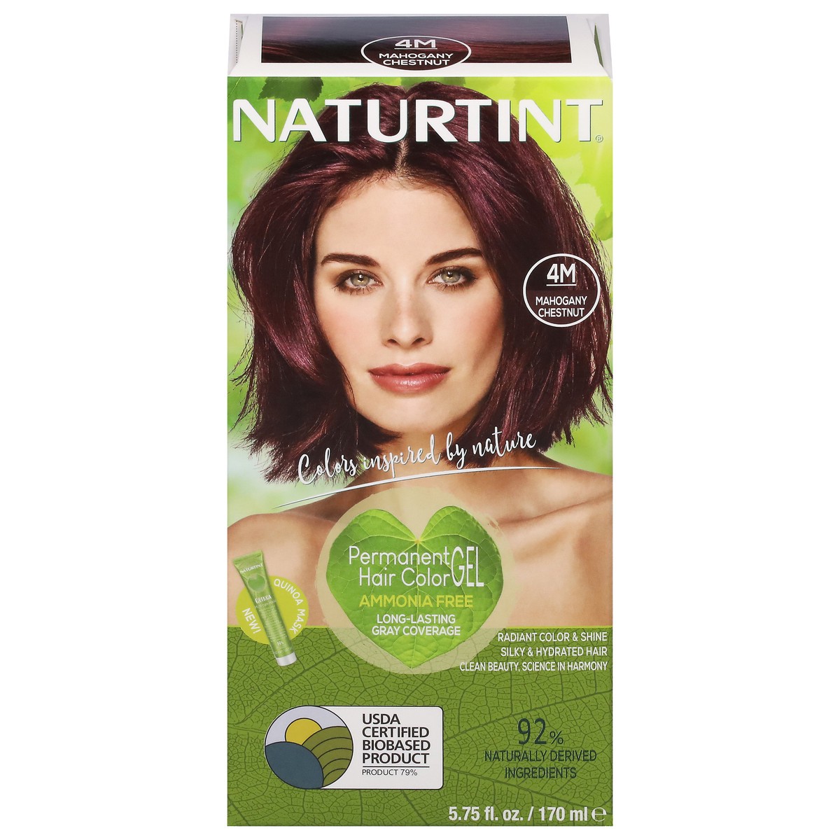 slide 1 of 5, Naturtint Hair Color 4m Mahogany Chestnut, 5.75 fl oz