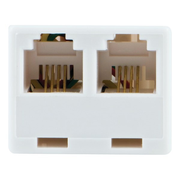 slide 1 of 3, GE Duplex In-Line Adapter - White, 1 ct