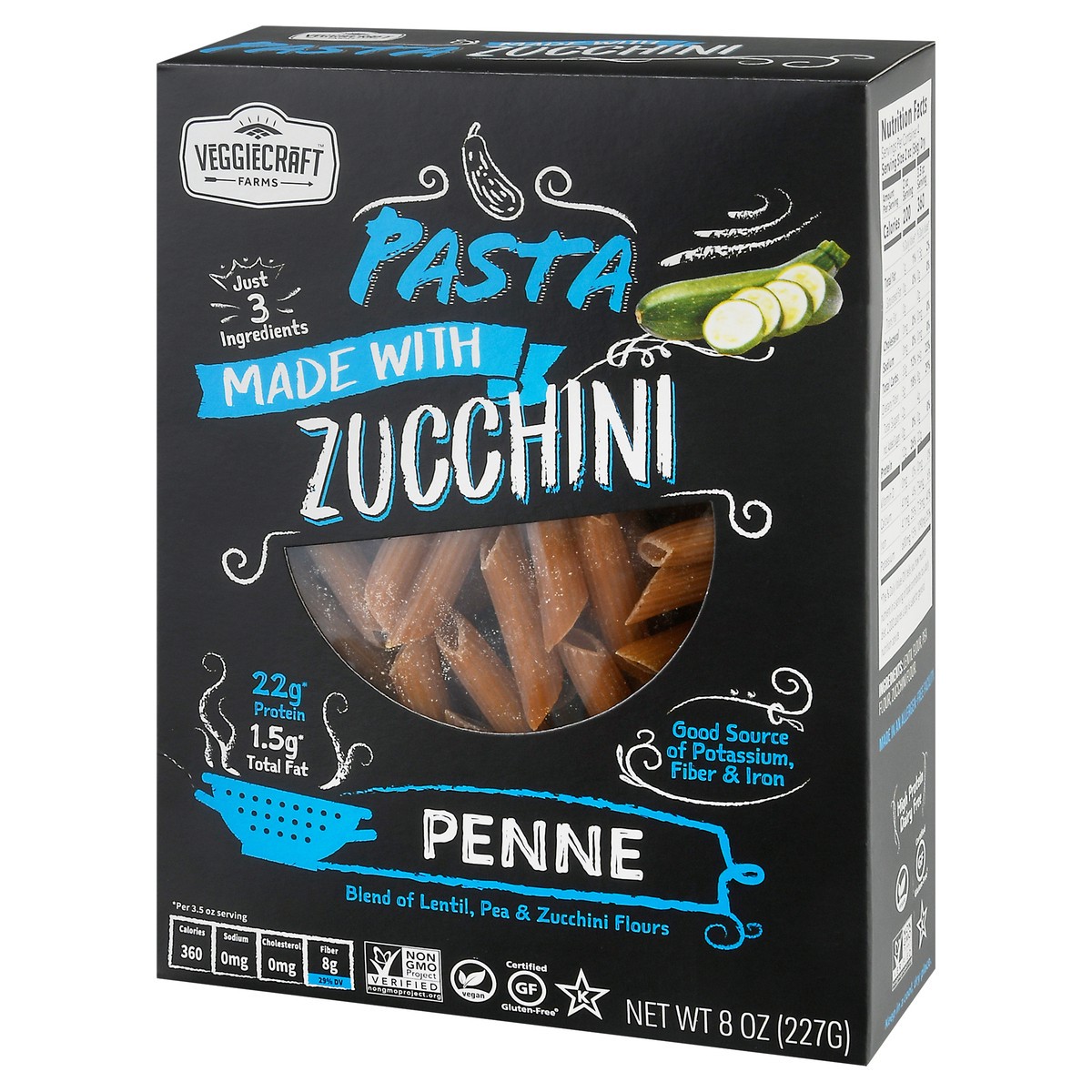 slide 6 of 13, Veggiecraft Farms Penne Pasta Made With Zucchini 8 oz Box, 8 oz