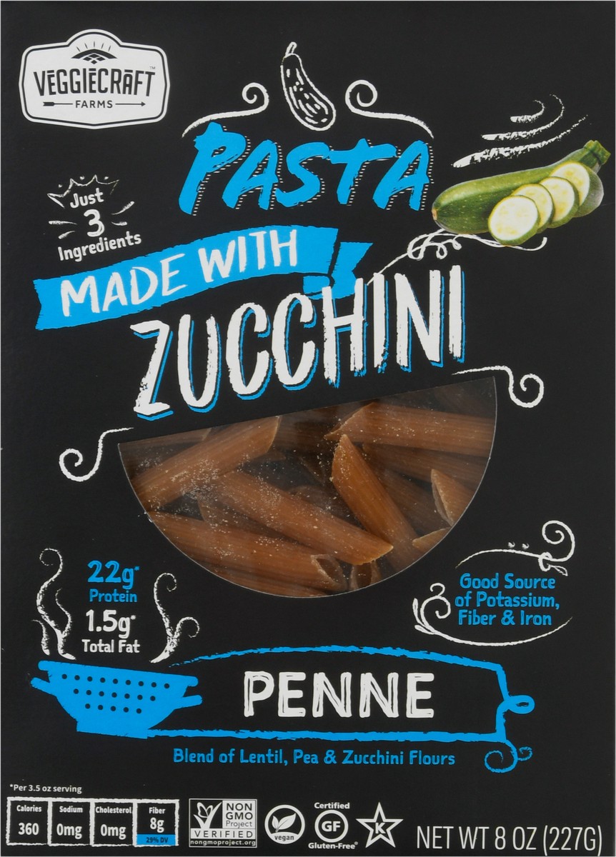 slide 8 of 13, Veggiecraft Farms Penne Pasta Made With Zucchini 8 oz Box, 8 oz