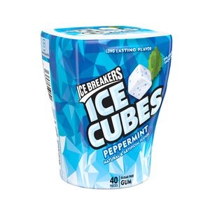 slide 1 of 1, Ice Breakers Ice Cubes Peppermint Sugar Free Gum, 40 Ct, 3.68 oz