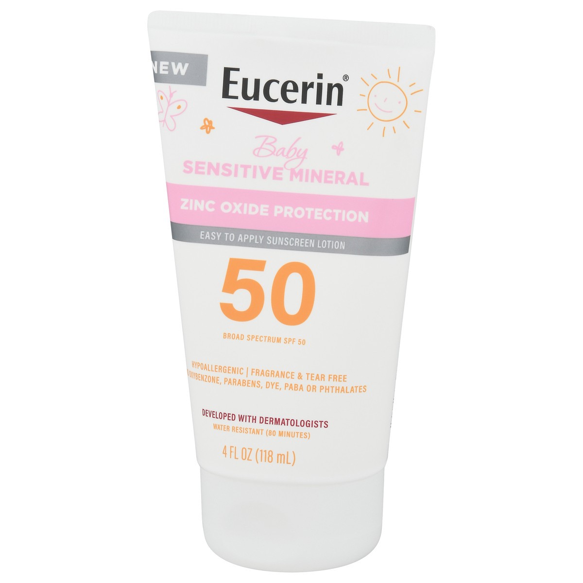 slide 6 of 9, Eucerin Sun Sensitive Mineral Baby SPF 50 Lotion 4 fl. oz., 4 fl oz