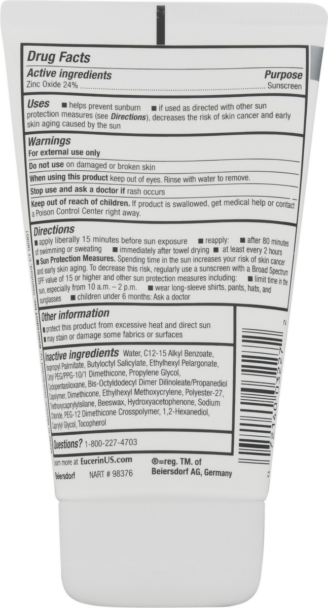 slide 9 of 9, Eucerin Sun Sensitive Mineral Baby SPF 50 Lotion 4 fl. oz., 4 fl oz