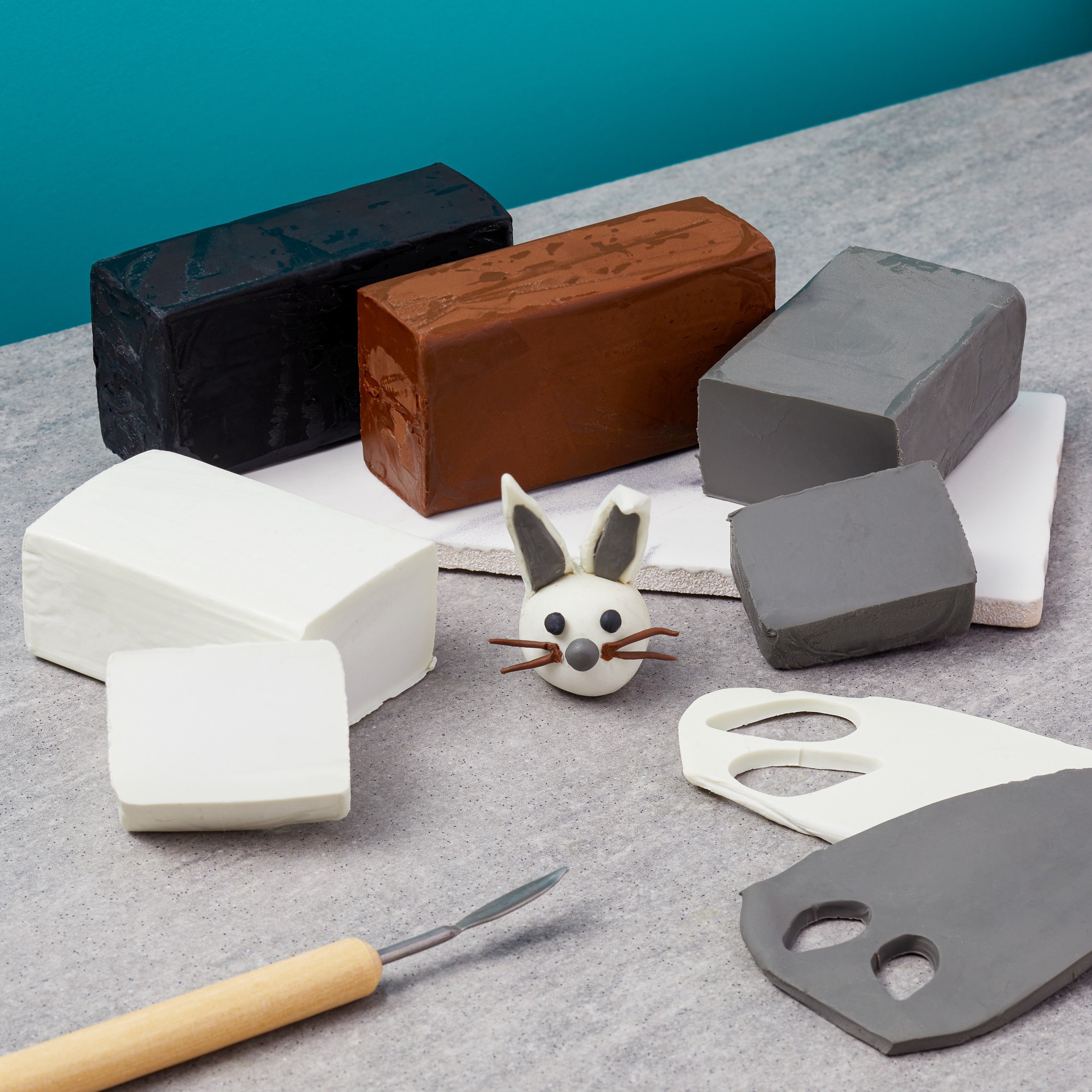 slide 2 of 4, Neutral Plastalina Modeling Clay Set By Craft Smart, 1 lb