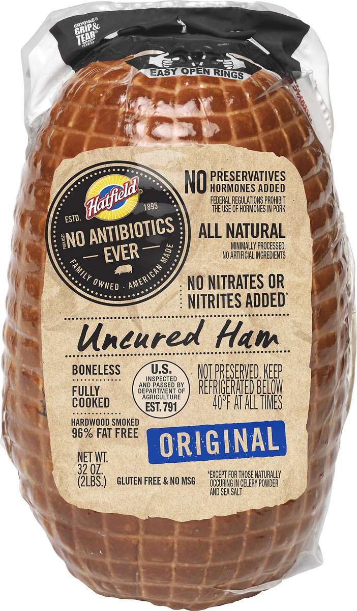 slide 1 of 6, Hatfield Uncured Original Ham 32 oz, 1 ct