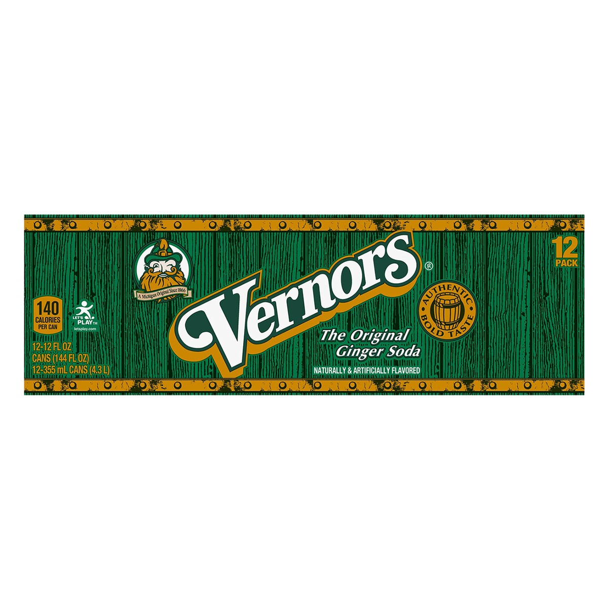 slide 1 of 3, Vernors Ginger Soda, 12 fl oz cans, 12 pack, 12 ct; 12 fl oz