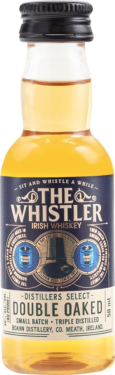 slide 3 of 3, The Whistler Distillers Select Double Oaked Irish Whiskey, Double Oaked 50 ml, 50 ml
