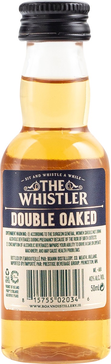 slide 2 of 3, The Whistler Distillers Select Double Oaked Irish Whiskey, Double Oaked 50 ml, 50 ml