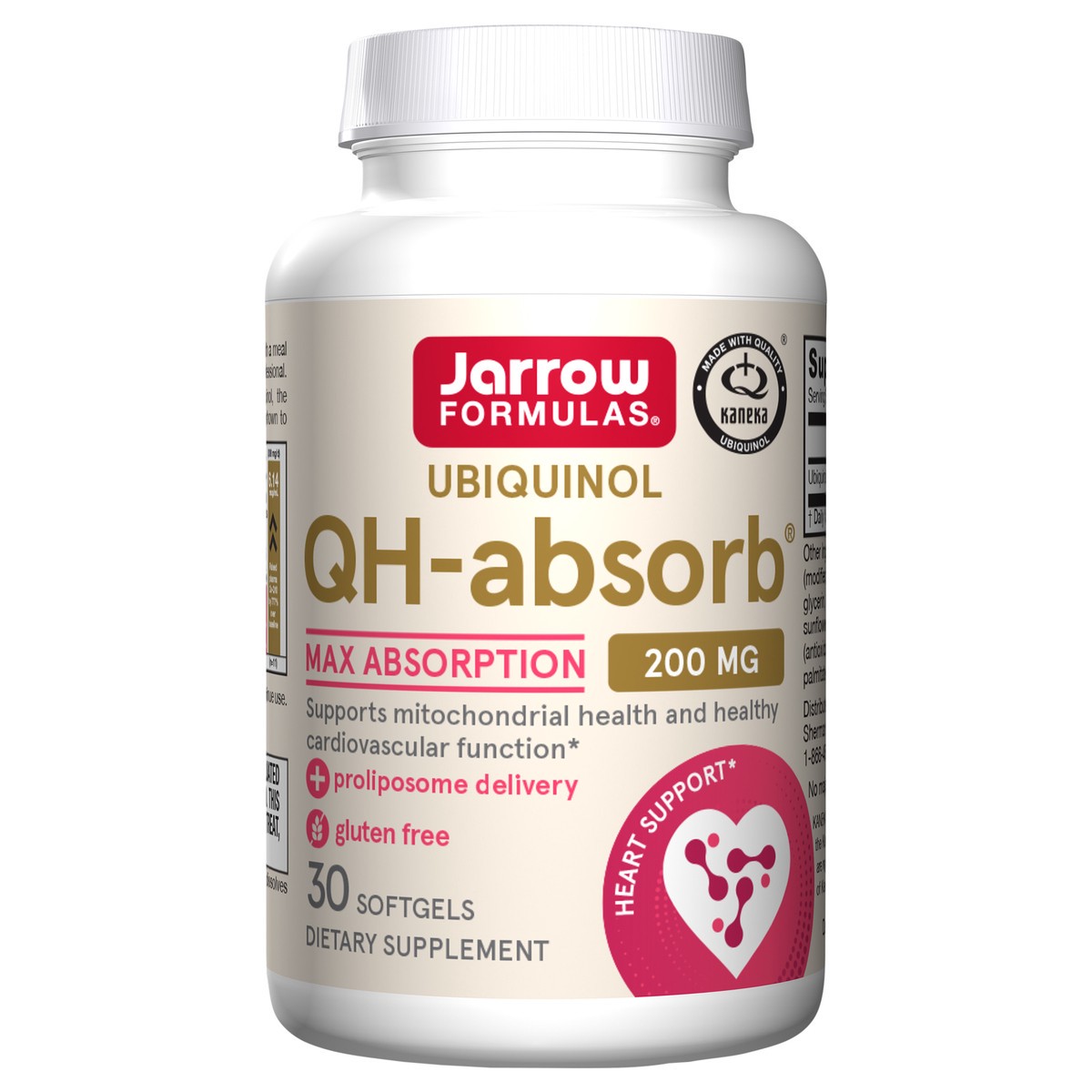 slide 1 of 1, Jarrow Formulas QH-absorb 200 mg - Active Antioxidant Form of Co-Q10 - Dietary Supplement - Supports Mitochondrial Energy Production & Cardiovascular Health - 30 Softgels, 30 ct