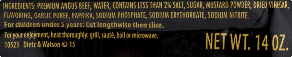 slide 5 of 11, Dietz & Watson Black Angus Beef Franks, 14 oz