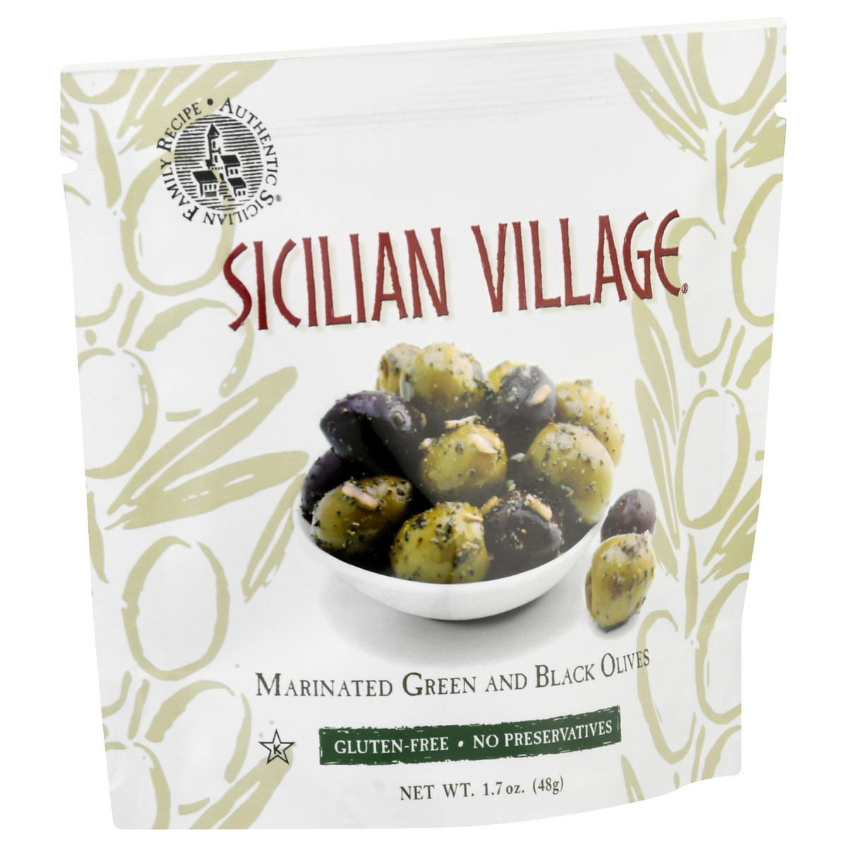 slide 13 of 13, Sicilian Village Marinated Green and Black Olives 1.7 oz, 1.7 oz