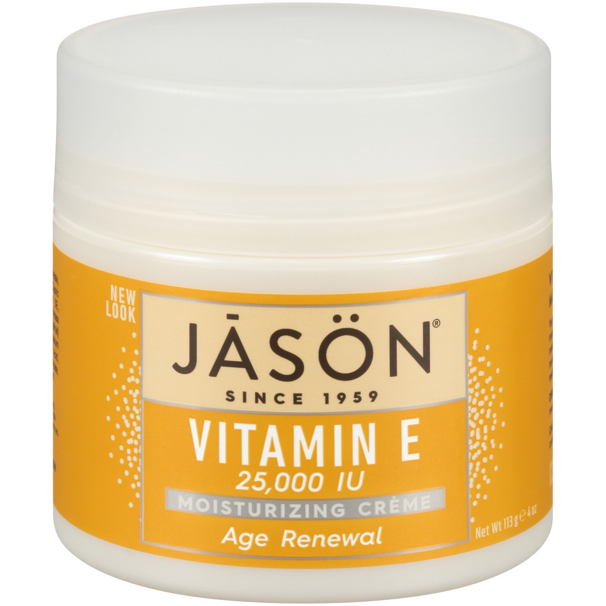 slide 5 of 10, Jason JĀSON Age Renewal Vitamin E 25,000 IU Moisturizing Creme 4 oz. Jar, 4 oz