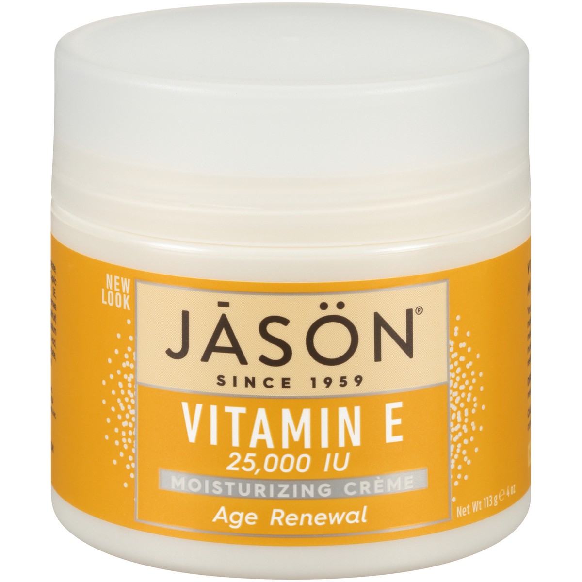 slide 4 of 10, Jason JĀSON Age Renewal Vitamin E 25,000 IU Moisturizing Creme 4 oz. Jar, 4 oz