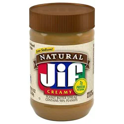 Jif Natural Peanut Butter Creamy- 16 oz