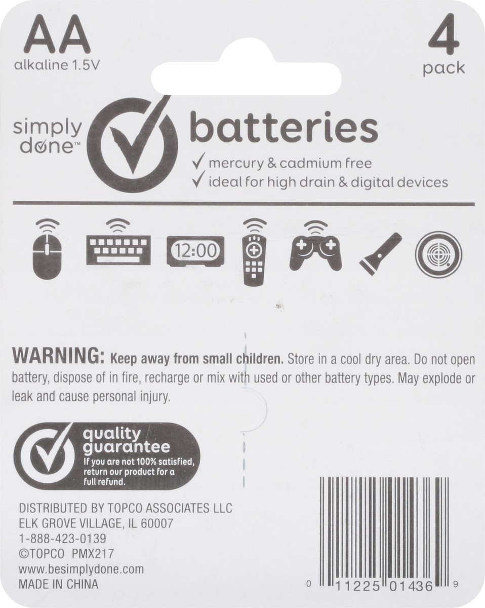 slide 9 of 9, Simply Done Aaa Alkaline Batteries, 4 ct