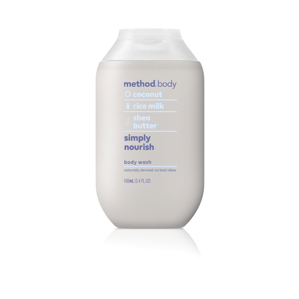 slide 1 of 6, method Simply Nourish Body Wash - Trial Size - 3.4 fl oz, 3.4 oz