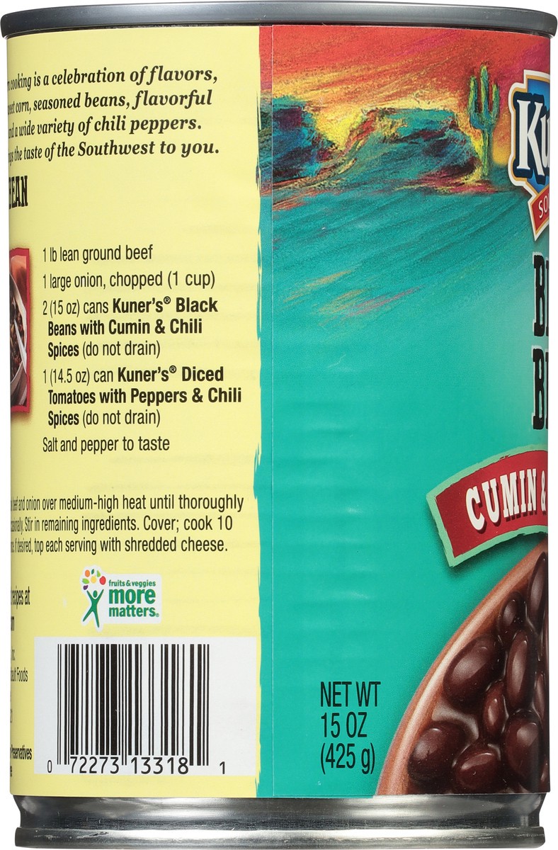 slide 9 of 12, Kuner's Southwest Black Beans with Cumin & Chili Spices, 15 oz