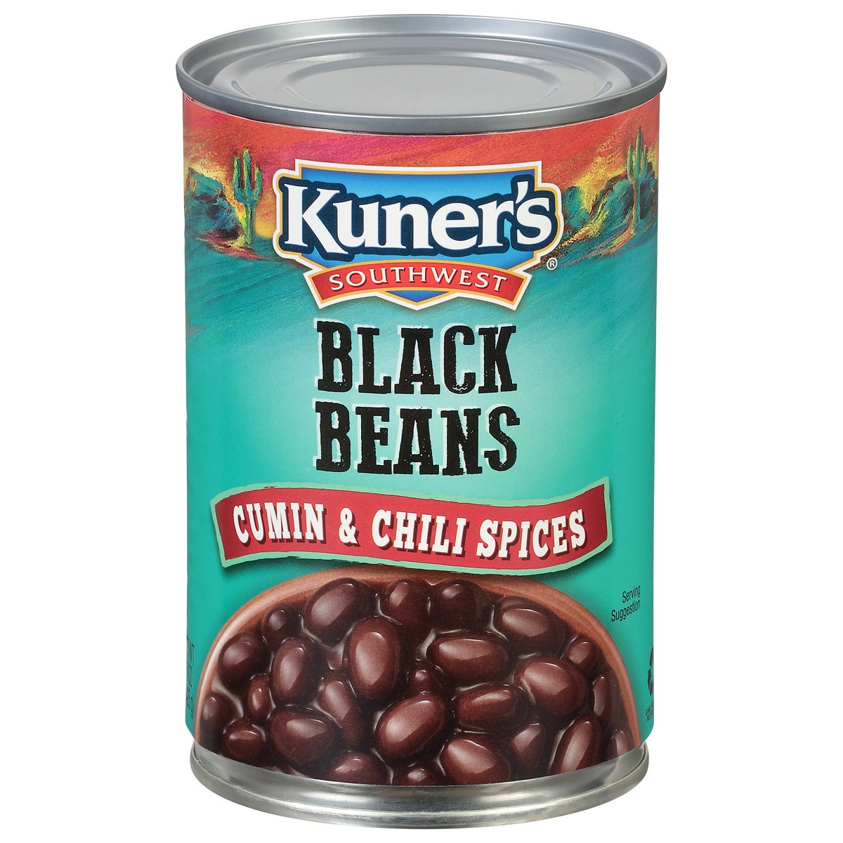 slide 1 of 12, Kuner's Southwest Black Beans with Cumin & Chili Spices, 15 oz