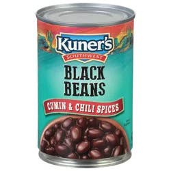 Kuner's Southwest Cumin & Chili Spices Black Beans 15 oz