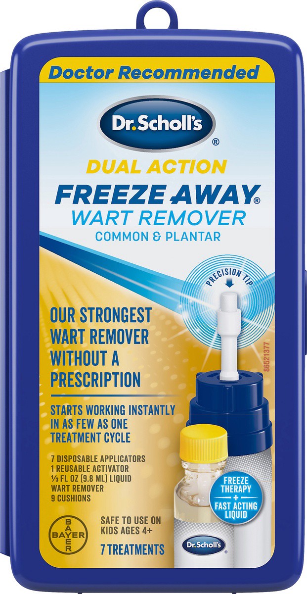 slide 3 of 3, Dr. Scholl's Freeze Away Common & Plantar Wart Remover, 7 ct