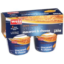 Weis Quality Triple Cheese Speedy Mac Macaroni & Cheese Microwaveable Dinner