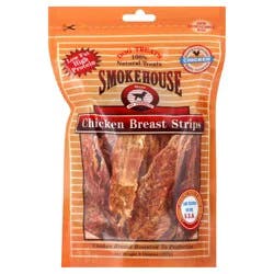 Smokehouse Dog Treats Chicken Strips Breast Pouch - 8 oz