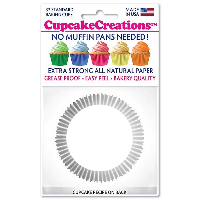 slide 4 of 4, Cupcake Creations Standard Baking Cups - White, 32 ct