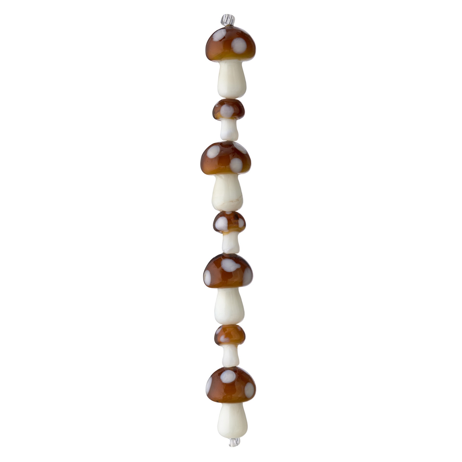 slide 2 of 3, Mushroom Glass Beads By Bead Landing, 7 mushroom beads