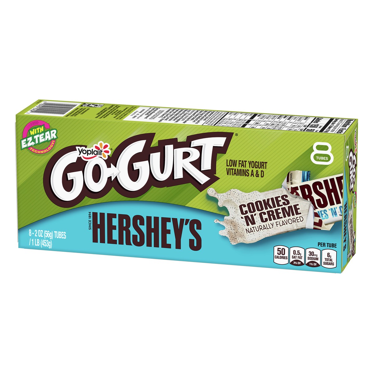 slide 9 of 13, Yoplait Go Gurt Low Fat Hershey's Cookies N Creme Yogurt 8 ea, 8 ct