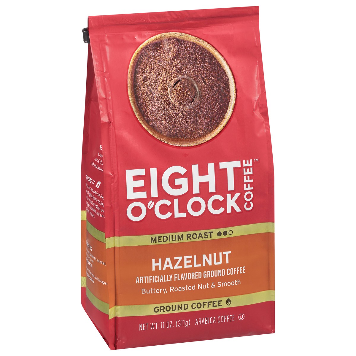 slide 3 of 12, Eight O'Clock Coffee Medium Roast Ground Hazelnut Coffee - 11 oz, 11 oz