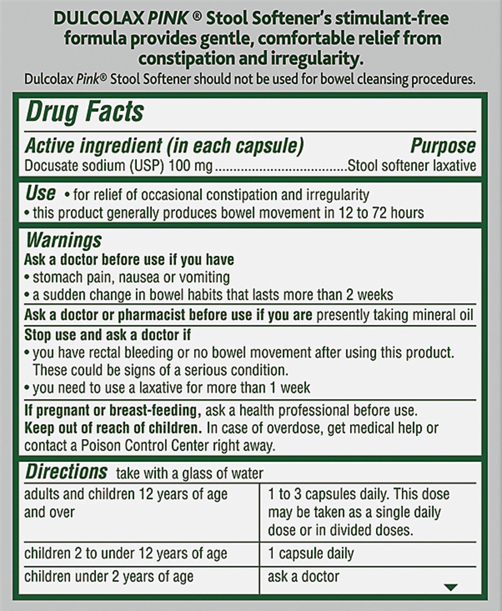 slide 4 of 12, Dulcolax Dulcoease Stool Softener, 25 ct